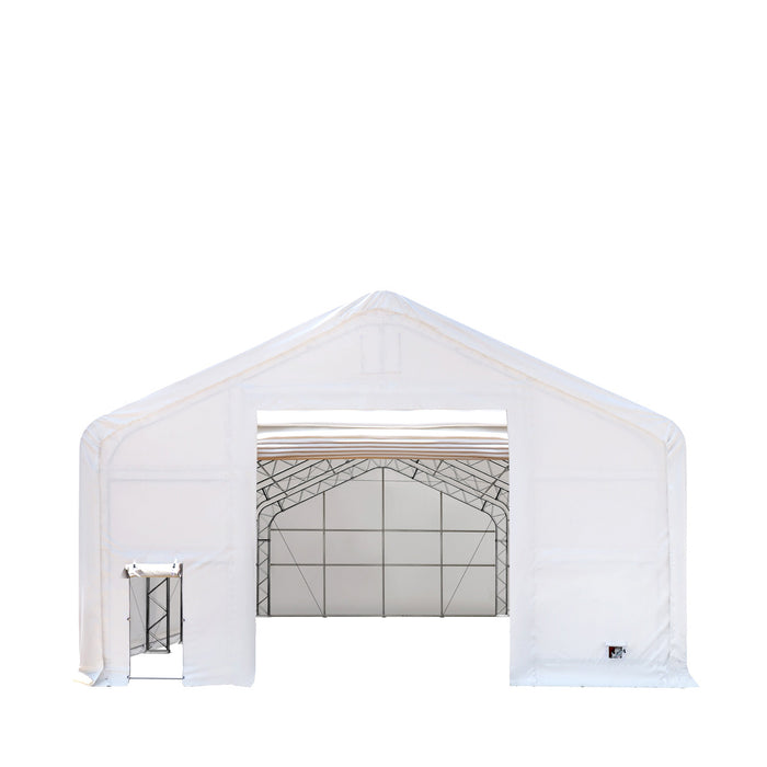 TMG Industrial 30' x 40' Dual Truss Storage Shelter with Heavy Duty 17 oz PVC Cover, TMG-DT3041