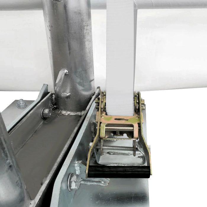 TMG Industrial 30' x 60' Abri de stockage à double treillis avec couverture en PVC robuste de 17 oz et portes traversantes, TMG-DT3061