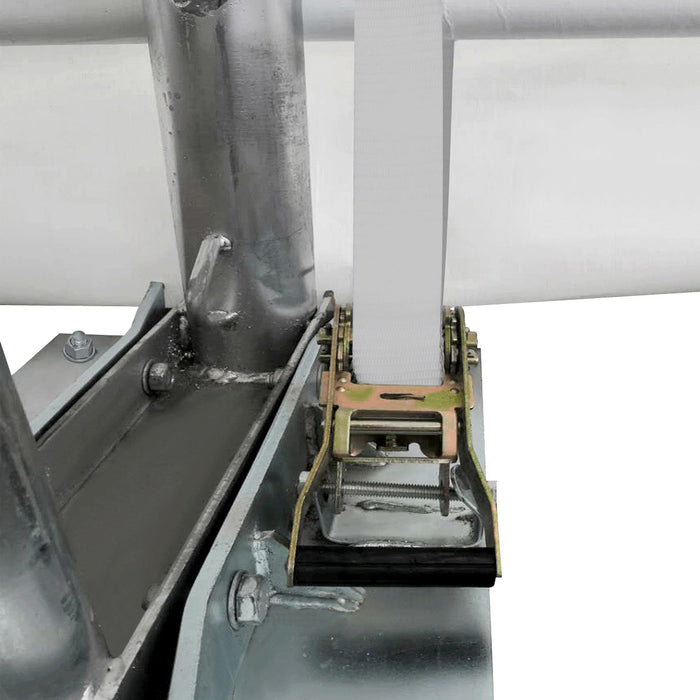 TMG Industrial 30' x 80' Abri de stockage à double treillis avec couverture en PVC robuste de 17 oz et portes traversantes, TMG-DT3081