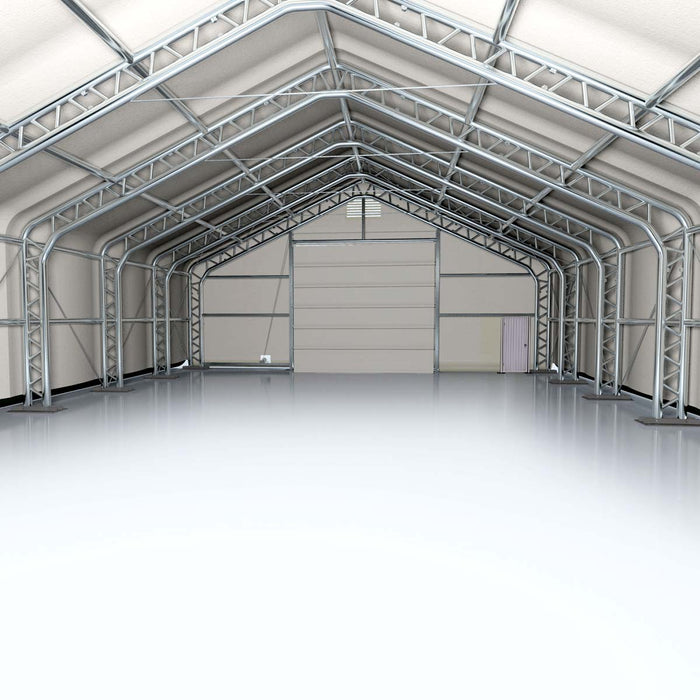TMG Industrial Pro Series 40' x 40' Dual Truss Storage Shelter with Heavy Duty 21 oz PVC Cover & Drive Through Doors, TMG-DT4041-PRO (anciennement TMG-DT4040-PRO)