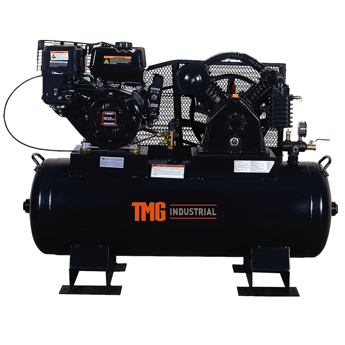 TMG Industrial 40 Gallon 2-Stage Truck Mounted Air Compressor, 9 HP OHV Loncin Engine, Horizontal Tank, 18.7 CFM @ 90 PSI, TMG-GAC40