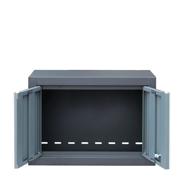 TMG Industrial Pro Series Ensemble combiné d'armoires de rangement de garage 8 pièces, plateau en bois d'hévéa, poignées en aluminium encastrées, TMG-GCC08B
