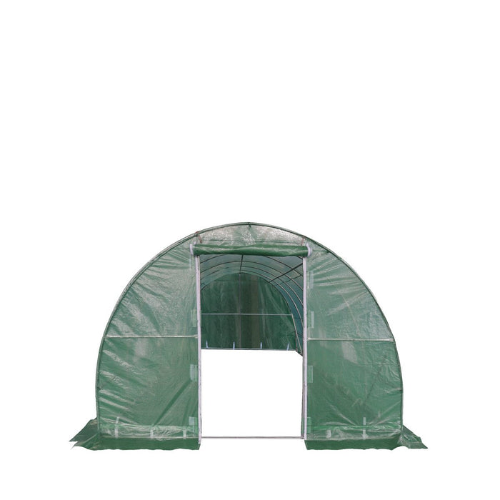 TMG Industrial 10' x 20' Tunnel Greenhouse Grow Tent with Ripstop Leno Cover, Cold Frame, Roll-Up Mesh Windows, Round Top Roof, TMG-GH1020R