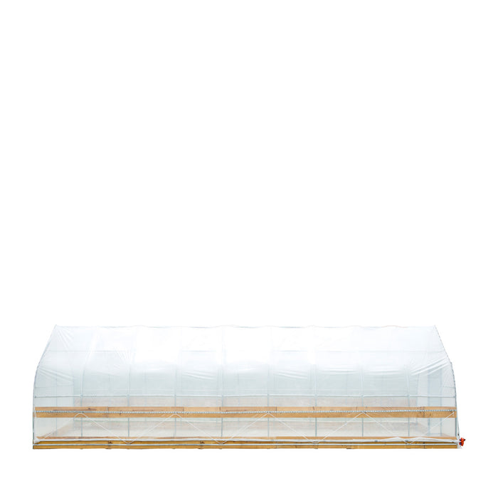 TMG Industrial 12’ x 40’ Tunnel Greenhouse Grow Tent w/6 Mil Clear EVA Plastic Film, Cold Frame, Hand Crank Roll-Up Sides, Peak Ceiling Roof, TMG-GH1240