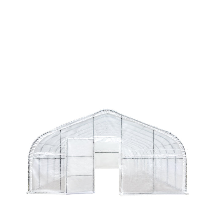 TMG Industrial 20’ x 50’ Tunnel Greenhouse Grow Tent w/12 Mil Ripstop Leno Mesh Cover, Cold Frame, Roll-up Windows, Peak Ceiling Roof, TMG-GH2050