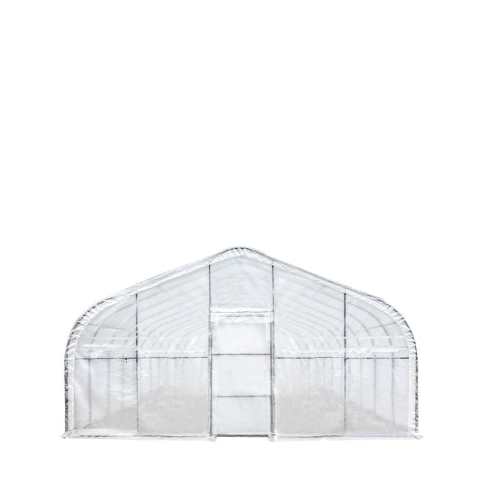 TMG Industrial 20’ x 50’ Tunnel Greenhouse Grow Tent w/12 Mil Ripstop Leno Mesh Cover, Cold Frame, Roll-up Windows, Peak Ceiling Roof, TMG-GH2050