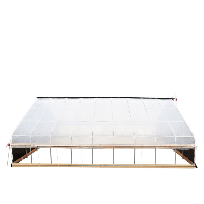 TMG Industrial Pro Series 30' x 40' Tente de culture de serre à deux couches avec couverture de privation de lumière, bâche occultante de 6 mil et film transparent, cadre froid, côtés enroulables à manivelle, toit de plafond en pointe, TMG-GHD3040