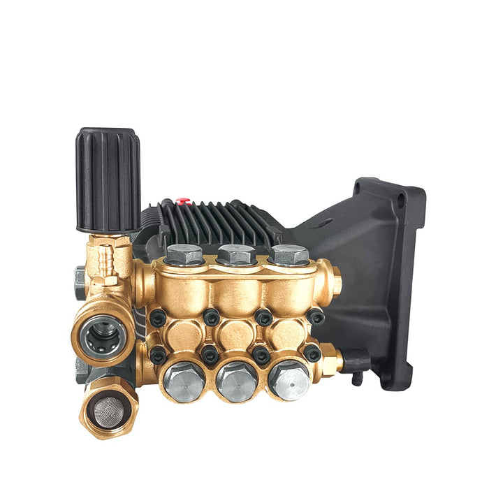 Pompe à pression à piston triplex industriel TMG, max. 4000 PSI, 5 GPM, 3400 tr/min, arbre creux 1", puissance moteur compatible 9-15 HP, TMG-GWP40