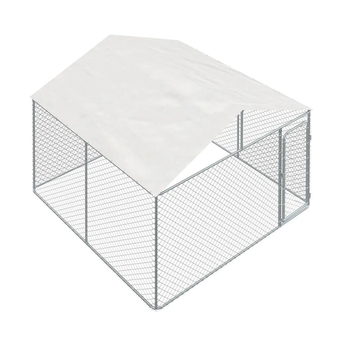 10' x 10' Outdoor Dog Kennel Playpen w/Cover, Outdoor Dog Runner, Pet