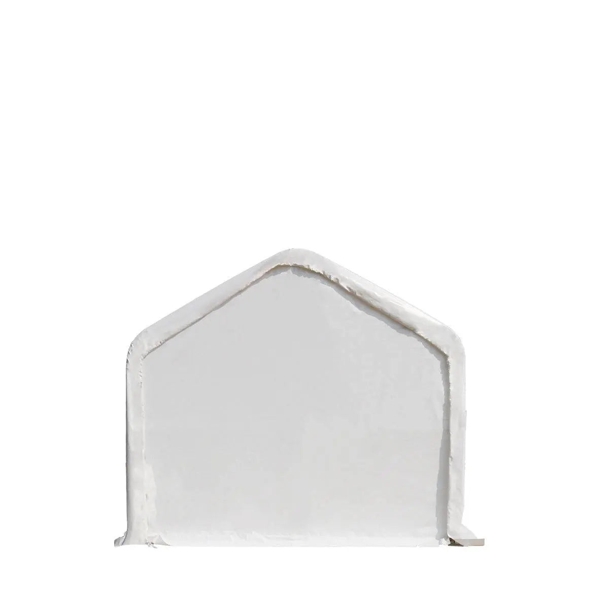 TMG Industrial 15’ x 35’ RV/Motorhome Storage Shelter, 17 oz PVC Fabric Cover, Front Roll-Up Door, Enclosed Rear Wall, 3-Layer Galvanized Steel Frame, 10’ Straight Sidewalls, TMG-ST1535