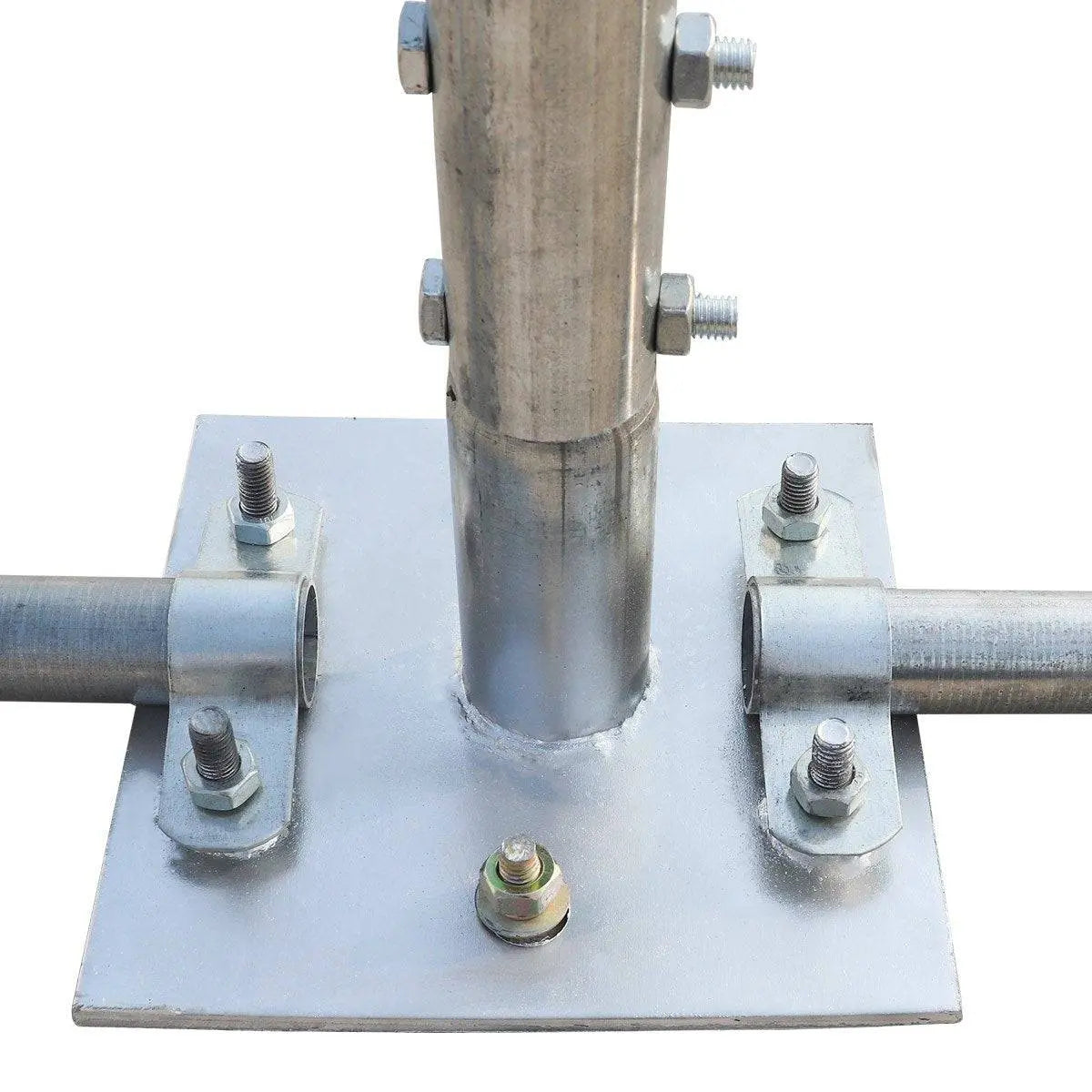 TMG Industrial 20' x 30' Straight Wall Peak Ceiling Storage Shelter with Heavy Duty 11 oz PE Cover & Drive Through Door, TMG-ST2031E