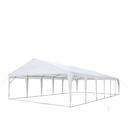 TMG Industrial 20' x 40' Tente de fête extérieure robuste, 11 oz PE Cover, 6'6" Overhead, 10' Peak Ceiling, TMG-PT2040A