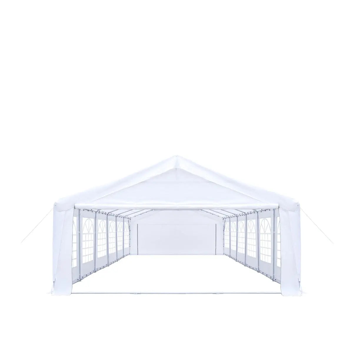 TMG Industrial 20' x 40' Heavy Duty Outdoor Party Tent with Removable Sidewalls and Roll-Up Doors, 11 oz PE Cover, 6’6” Overhead, 10’ Peak Ceiling, TMG-PT2040F
