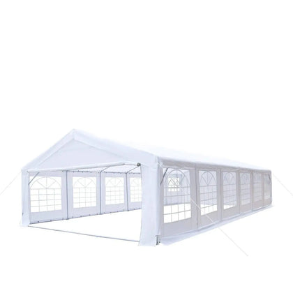 20' x 40' Heavy Duty Outdoor Party Tent with Removable Sidewalls and Roll-Up Doors, 11 oz PE Cover, 6'6" Overhead, 10' Peak Ceiling, TMG-PT2040F