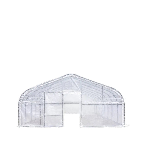 TMG Industrial 20’ x 40’ Tunnel Greenhouse Grow Tent w/12 Mil Ripstop Leno Mesh Cover, Cold Frame, Roll-up Windows, Peak Ceiling Roof, TMG-GH2040