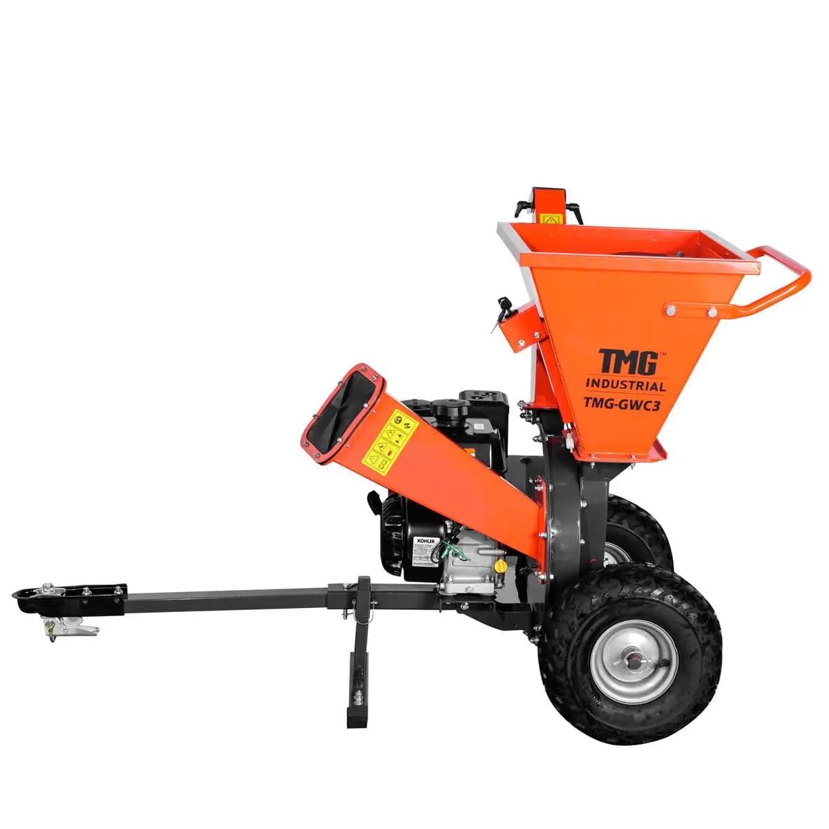 TMG Industrial 3-in-1 3” Wood Chipper, Shredder & Vacuum, ATV Tow-Behind, 7 HP Kohler Engine, 6