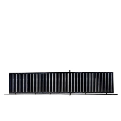 TMG Industrial 30-ft Driveway Privacy Sliding Wrought Iron Gate, Fully Welded Structure & Panels, In-Ground Rail Track, TMG-MGS30