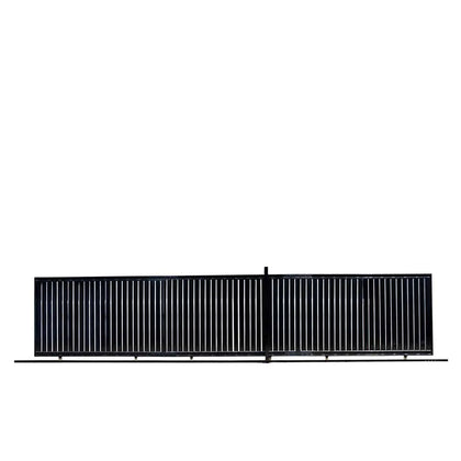 30-ft Driveway Privacy Sliding Wrought Iron Gate, Fully Welded Structure & Panels, In-Ground Rail Track, TMG-MGS30 (Discontinued – No Longer Available)