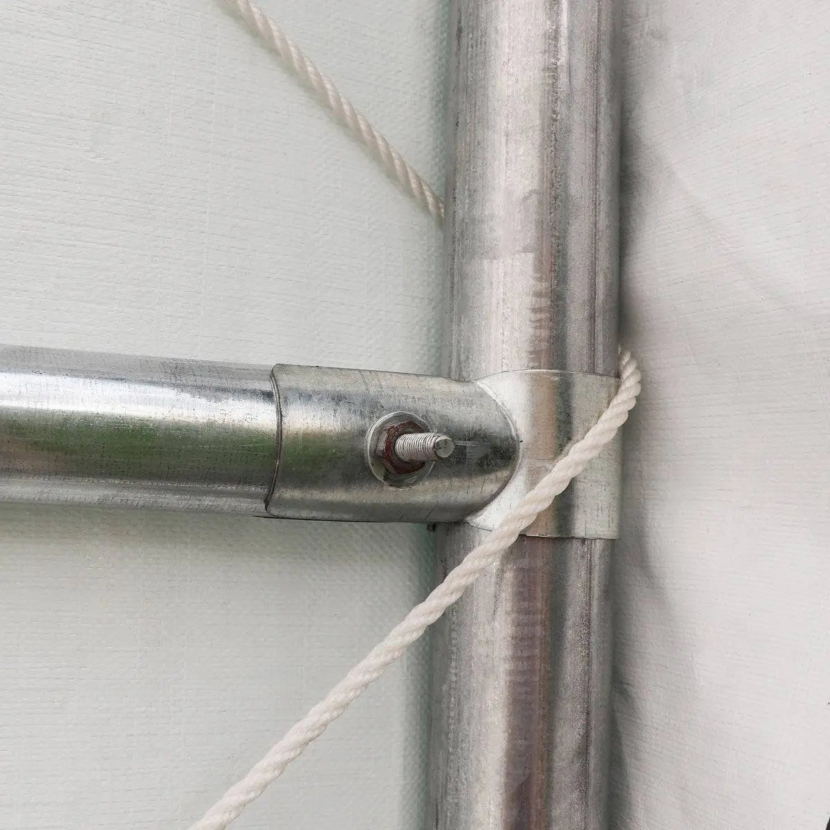 TMG Industrial 30' x 50' Straight Wall Peak Ceiling Storage Shelter with Heavy Duty 17 oz PVC Cover & Drive Through Doors, TMG-ST3050V