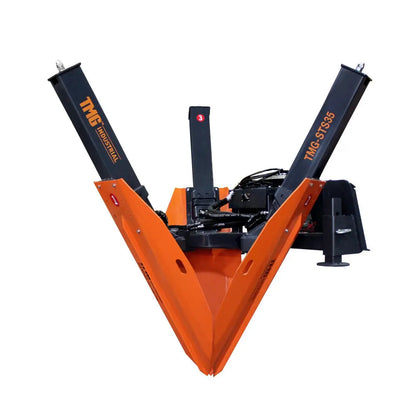 36" Skid Steer Hydraulic Tree Spade, 4" Diameter Cut Capacity, 22" Blade Opening, Hardox® 400 Blades, TMG-STS35