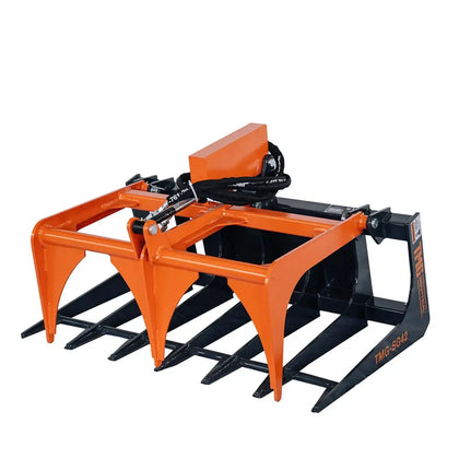 TMG Industrial 42" Mini Skid Steer Skeleton Grappin Attachment, Toro Style Mount, Ouverture de bras de 24", Capacité de poids de 2000 lb, TMG-SG42