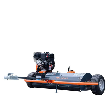 Tondeuse à fléaux déportée TMG Industrial 48" pour VTT, moteur Briggs & Stratton 13,5 HP, hauteur de tonte réglable, capacité de coupe de 15", TMG-AFM48