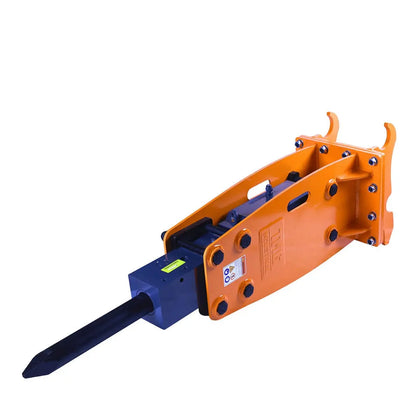 TMG Industrial 6-9 Ton Excavatrice/Pelle Rétrocaveuse Marteau Marteau Hydraulique, Changement Rapide (Q/C) Lugging, 3" Moil Point Chisel, 785 J Impact Energy, TMG-HB90Q