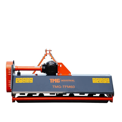 60" Heavy Duty Flail Mower with Forged Hammers for Tractors 30–60HP, PTO Shaft, TMG-TFM60