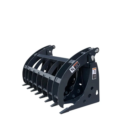 72" Skid Steer Root Rake Clamshell Grapple, Universal Mount, 54" Jaw Opening, 3000 lb Weight Capacity, TMG-SRR75