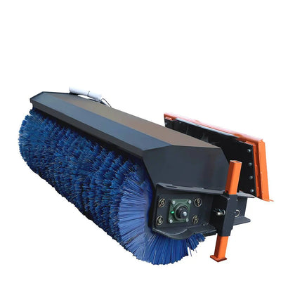 TMG Industrial 72" Skid Steer Rotary Angle Broom, Standard Flow, Bi-Directional, 27" Brush Diameter, 45-75 HP Skid Steers, TMG-AB72