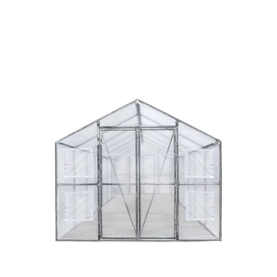 TMG Industrial 8’ x 26’ Greenhouse Grow Tent w/20 Mil Ripstop Leno Mesh PVC Cover, Galvanized Steel Frame, Roll-up Windows, TMG-GH826