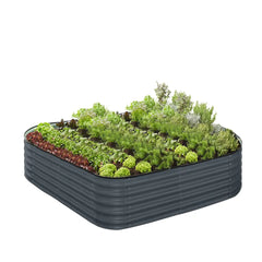 Metal Raised Garden Bed Kit, 9-In-1 Modular Design, 18