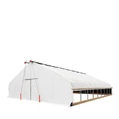 TMG Industrial Pro Series 30' x 40' Tente de culture de serre à deux couches avec couverture de privation de lumière, bâche occultante de 6 mil et film transparent, cadre froid, côtés enroulables à manivelle, toit de plafond en pointe, TMG-GHD3040