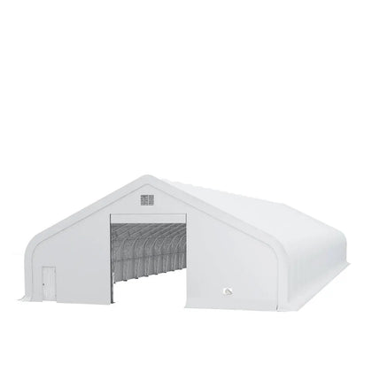 <tc>TMG Industrial Pro Series 50' x 150' Abri de stockage à double treillis avec couverture en PVC robuste de 32 oz et portes traversantes, TMG-DT50150-PRO</tc>