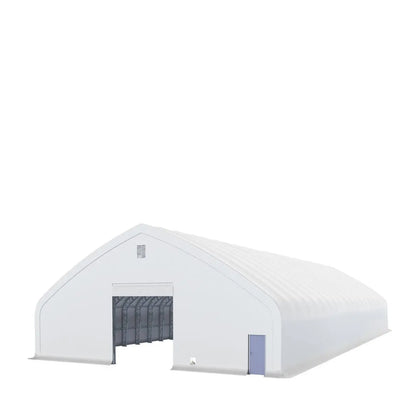 TMG Industrial Pro Series 70' x 120' Abri de stockage à double treillis avec couverture en PVC robuste de 32 oz et portes traversantes, TMG-DT70120-PRO