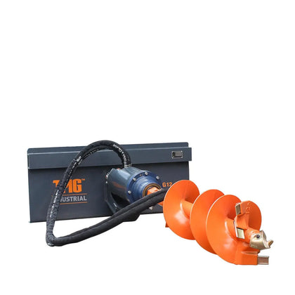 Skid Steer Post Hole Auger Drive Attachment, 12" Diameter Auger, 48" Drilling Depth, Standard Flow, TMG-SAG12 (Discontinued, No Longer Available)