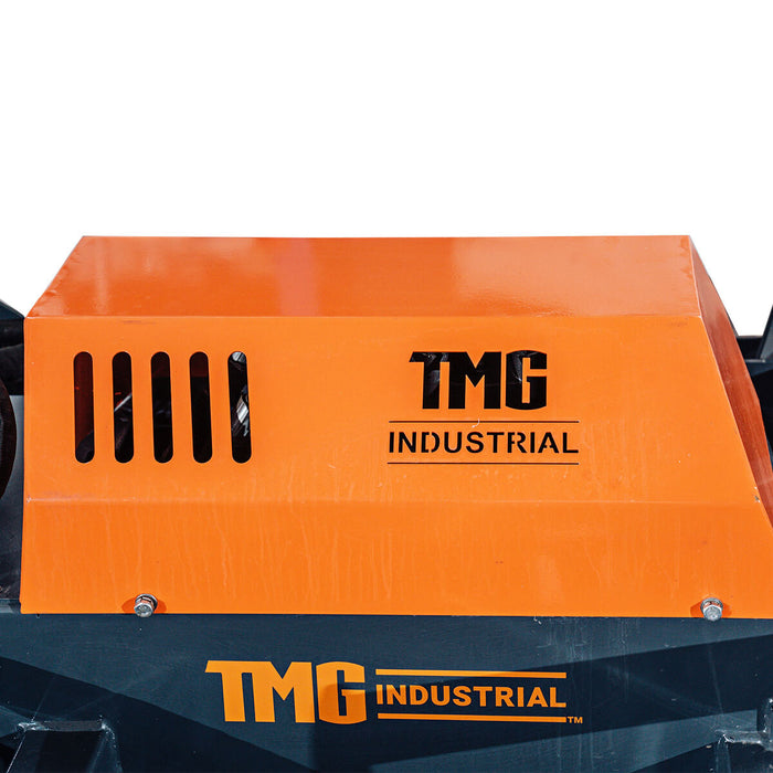 TMG Industrial 72" Débroussailleuse à direction à glissement ultra-robuste, barre de poussée avant ouverte, 27-35 GPM, lames à profil rabattable, TMG-SBC76