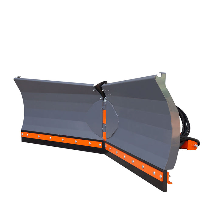 TMG Industrial 8-½’ U/V Angle Blade Snowplow, Reversible Rubber Edges, 6 Positions, Category 1 & 2 Hookups, 3-Point Hitch, 40-90 HP Tractors, TMG-SP08