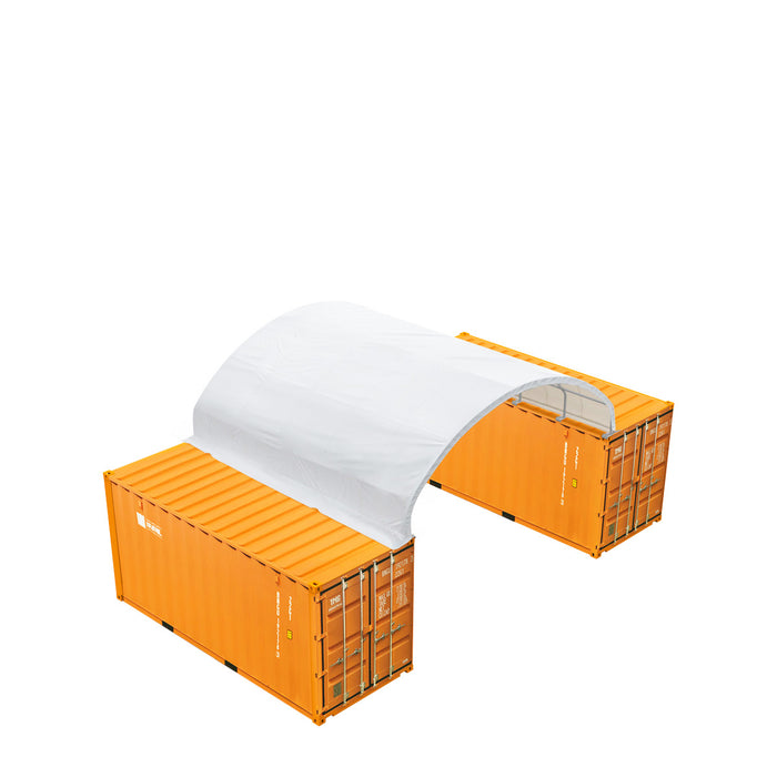 TMG Industrial 20' x 20' Abri de conteneur en tissu PE, ignifuge, résistant à l'eau, protégé contre les UV, TMG-ST2021CE (anciennement ST2020C)