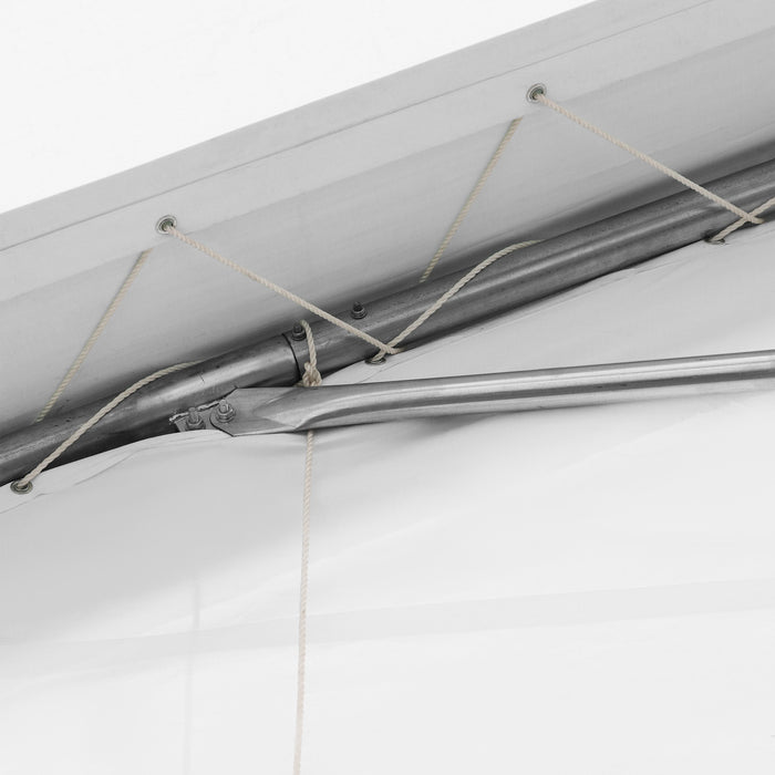 TMG Industrial TMG-ST3060V Abri de stockage au plafond de 30 pi x 60 pi avec couverture en PVC robuste de 17 oz et portes traversantes
