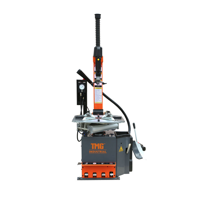 TMG Industrial Tilt-Back Semi-Automatic Tire Changer, Bead Blaster & Air Tank, 14"-28" Jim Clamping, Step Pedal Control, 3 HP Motor, CETL Certified For Canada/USA, TMG-TC28