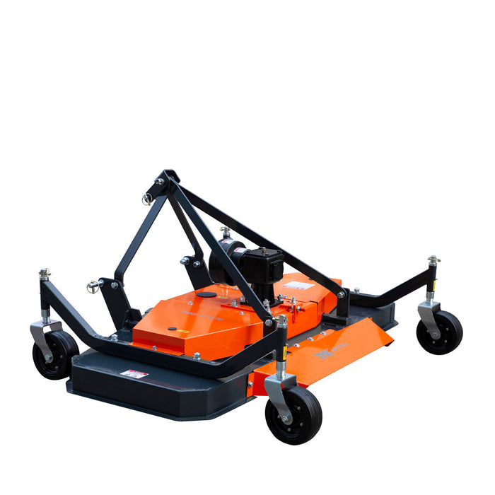 TMG Industrial 72” Tow-Behind 3-Point Hitch Finish Mower, 30-50 HP Compact Tractor, PTO Drive Shaft Included, TMG-TFN72