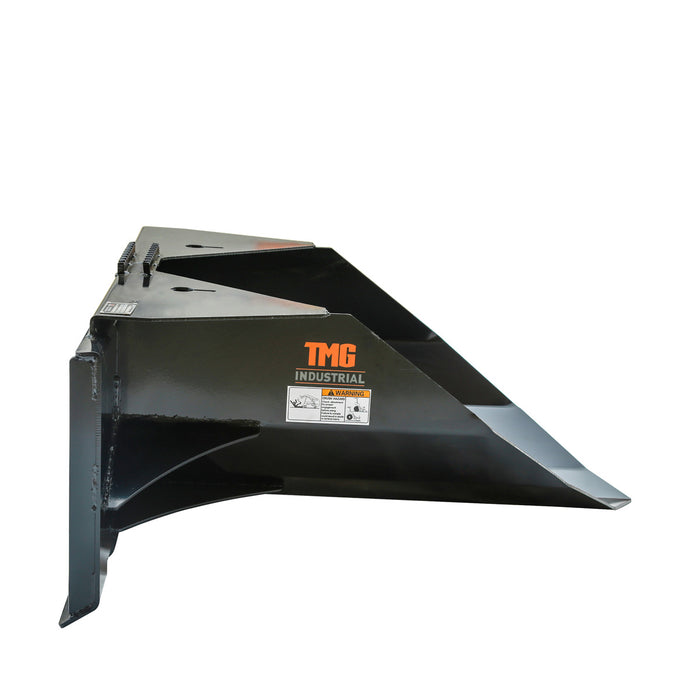 TMG Industrial 42” Heavy-Duty Skid Steer Tree Scoop, 1500-lb Capacity, Chain Slot, 30” Mouth Opening, High Abrasive Cut Edge, TMG-TS42