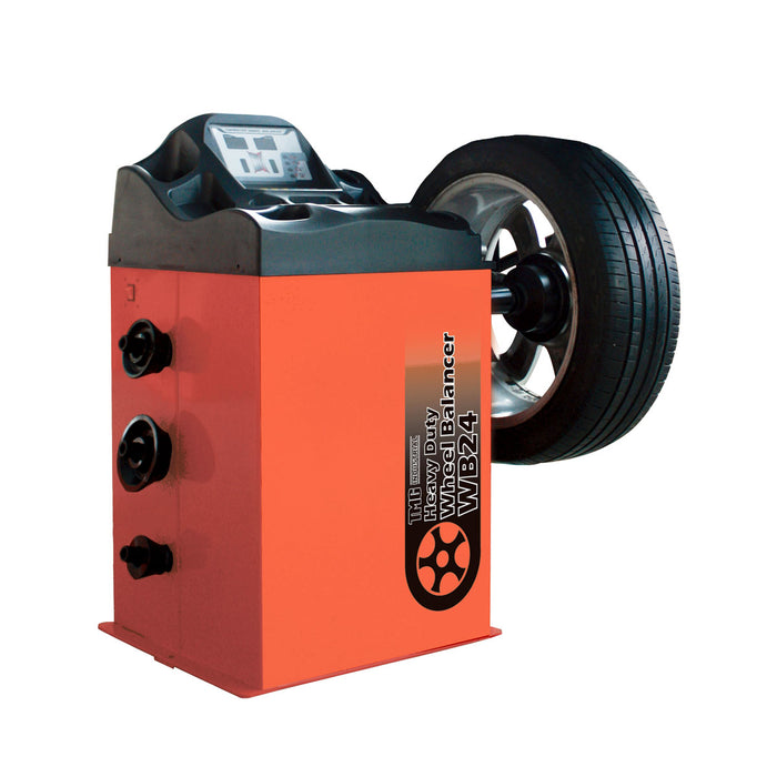 Équilibreur de roues auto-calibrant industriel TMG, jante 10"-24", informatisé, 220 tr/min, +/- 1 g de précision, modes d'équilibrage ALU, TMG-WB24