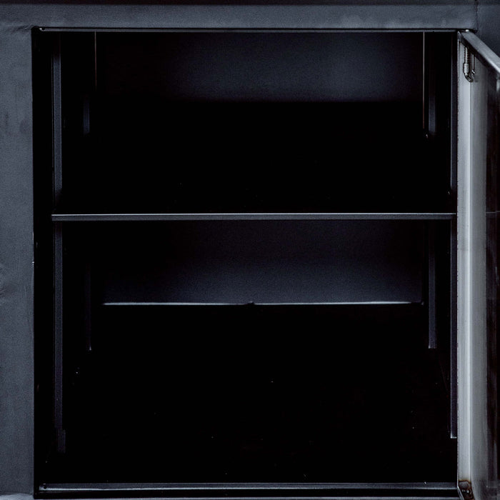 Établi en acier inoxydable TMG Industrial Pro Series 85", 7 tiroirs verrouillables, 2 armoires de rangement, étagères réglables, cadre soudé tout-en-un, TMG-WB85S